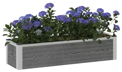 Image de Jardinière surélevée Gris 100 x 30 x 22 cm WPC et Aluminium