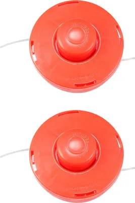 Produktbild von 2x Fadenspule mit Tippautomatik, Doppelfadenkopf für Benzin Motorsense - Rasentrimmer Fadenkopf, Freischneider Grasschneider, Zubehör Ersatz Spule