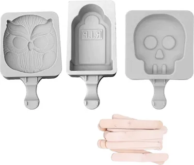 Produktbild von Halloween Silikonformen Set für Eis am Stiel 3er Set