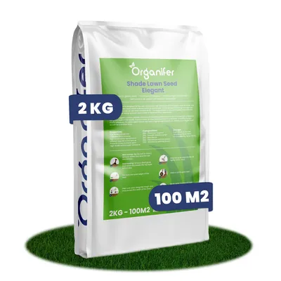 Obrázok produktu pre Osivo trávnika do tieňa Elegant – 2 kg = 100 m² – Osivo trávnika pre tienisté záhrady, hustý a odolný trávnik, dosievanie a zakladanie nového trávnika – Organifer