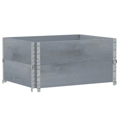 Zdjęcie produktu dla vidaXL Rama górna palety 2 szt. Szary 80x60 cm lite drewno sosnowe