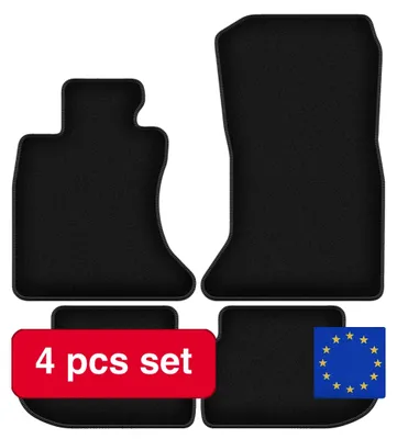 Image de Tapis, en fibres synthétiques, conçus pour les véhicules de luxe, noirs