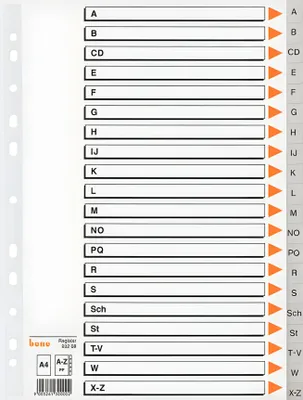 Image de Intercalaire Bene 93208 A4 A-Z 20 feuilles