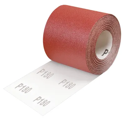 Schleifpapierrolle 93mm x 10m, Aluminiumoxid, Körnung 180