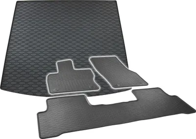 Produktbild von Gummi Fußmatten + Kofferraumwanne Set für VW Touran 2 5T, Bj. 2015-