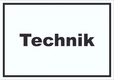 Produktbild von Technik Schild mit Text Hauswirtschaftsraum waagerecht A1 Rückseite selbstklebend