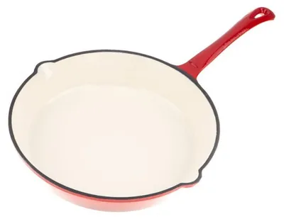 Obrázek produktu pro Litinová pánev Kinghoff KH 2262, 26 cm, smaltovaná, vhodná do trouby, červená