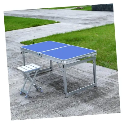 Produktbild von Aluminium Klapphocker Wetterfest Leicht Faltbar Campingstuhl Tragbar Outdoor Garten Picknick Angeln