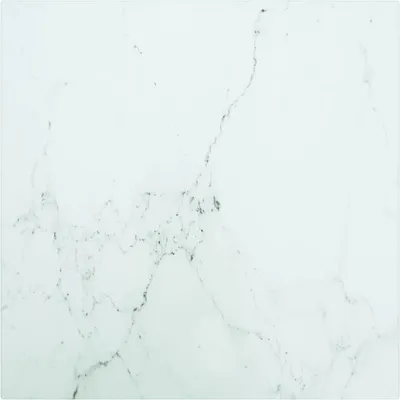 Obrázek produktu pro Stolní deska bílá 30 x 30 cm 6 mm tvrzené sklo mramorový design