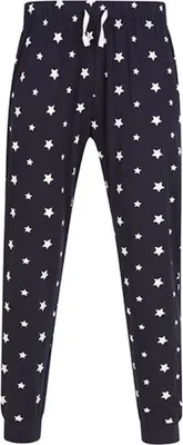 Produktbild von SF Men SF086 | Uni Cuffed Lounge Pants XS bis 3XL - Farbe: Navy/White Stars - Größe: L