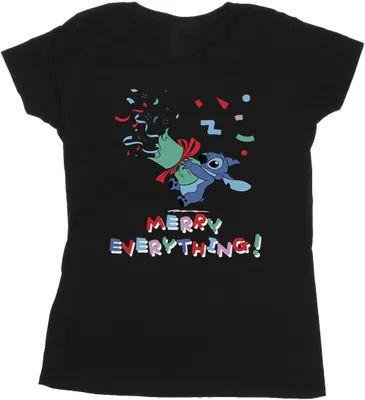 Produktbild von Disney - "Merry Everything" T-Shirt für Damen BI25668 (XL) (Schwarz)