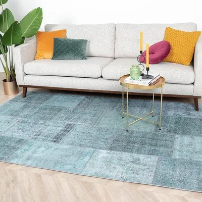 Image de Volero - Tapis patchwork - Estate Bleu/Vert - 190x290 cm