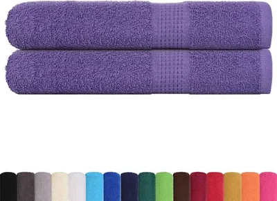 Immagine prodotto di vidaXL Asciugamani FROGN, 2 pezzi, viola, 100x200 cm, 360 g/m²
