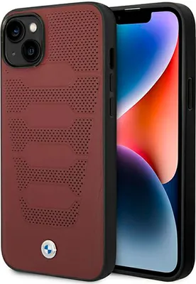 Produktbild von Etui Bmw Leder Sitze Muster Na Iphone 14 - Burgundowe