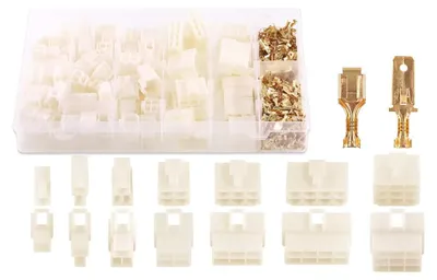 Steckverbinder-Set 6,3 mm, 400-teilig, 1-9-polig, männlich/weiblich