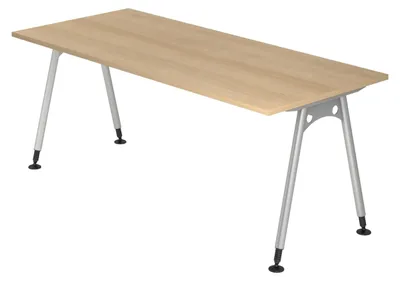 Zdjęcie produktu dla Biurko bümö seria A – wymiary: 180 x 80 cm, wykończenie: dąb