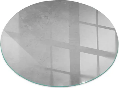 Produktbild von Glasbodenplatte für Fi 90 cm – Kaminofen – Kaminplatte Glas – Schutzglas – Funkenschutzplatte –Glasbodenplatte Feuerfeste – Hitzeschutzplatte – Bodenschutz aus Glas – Betonstruktur mit Effekt