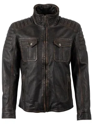 Produktbild von Mauritius Lederjacke Herren Randall NSLROV schwarz Basics, Biker 100% Leder M