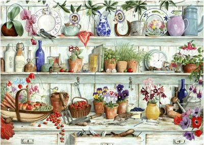 Zdjęcie produktu dla House of Puzzles Puzzle 500 XL Teile - Posies & Produce Puzzle