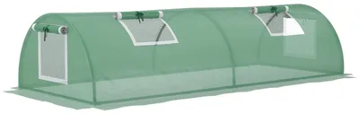 Produktbild von Foliengewächshaus Mini Tunnelgewächshaus Mit Mesh Fenster, Uv-Beständig, Pe Folie, Grün, 200X80X45Cm