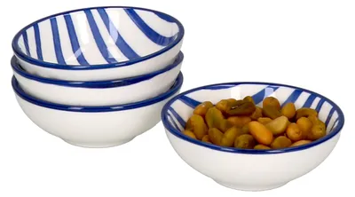 Obrázek produktu pro sada 4 misek Seaside plochá Ø 8 cm pruhovaná miska na svačinu Ritzenhoff