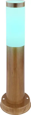 Produktbild von RGB LED Sockelleuchte, Edelstahl, Holzoptik, opal, H 45 cm