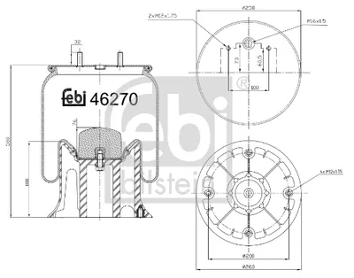 Produktbild von Federbalg, Luftfederung FEBI 46270