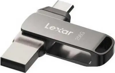 Produktbild von Lexar, USB 2.0 Stick 256GB Dual USB-A/USB-C D400 Ultra Schnell, Grau
