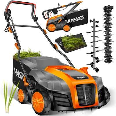 Produktbild von MASKO® Elektro Vertikutierer 2in1 Rasenlüfter 1800W, 40cm Arbeitsbreite, 55L Fangkorb