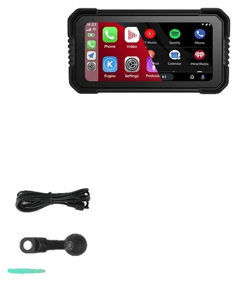 Obrázok produktu pre Navigačné rádio pre motocykel, bezdrôtové CarPlay, podpora pre Android Auto, univerzálne Moto rádio, žiadne