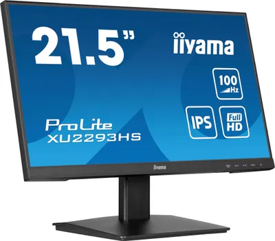 Produktbild von iiyama ProLite XU2293HS-B6 - LED-Monitor - 55.9 cm (22") (21.5" sichtbar) - 1920 x 1080 Full HD (1080p) @ 100 Hz - IPS - 300 cd/m² - 1000:1 - 1 ms - HDMI, DisplayPort - Lautsprecher - Matte, Schwarz