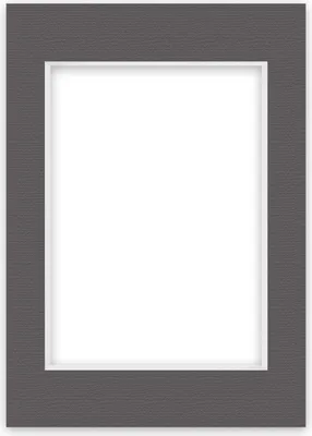 Produktbild von nielsen Conservation Passepartout 1,5 mm, Außenformat 29,7x42 cm (DIN A3) für Bilder DIN A4, Graphit grau mit Struktur
