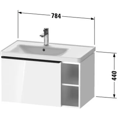 Produktbild von Duravit DE4258010550000 DN WTU WH 784x452x440 Az 1 Ei mr Mt