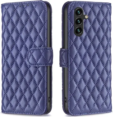 Produktbild von Samsung Galaxy A36 Hülle - BINFEN Rhombus Klapphülle - Blau