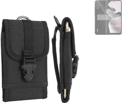 Produktbild von K-S-Trade Holster Handy Hülle kompatibel mit Lava Blaze 2 Holster Handytasche Gürtel Tasche Schutz Hülle Robust Outdoor schwarz