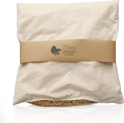 Produktbild von Lycce Zirbenkissen zum Schlafen, Kopfkissen aus natürlicher Baumwolle mit Zirbenholz-Füllung - verschiedene Größen, Größe:Größe 2