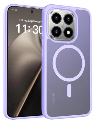 Produktbild von Magnetisch Hülle für Xiaomi 15T, Kompatibel mit MagSafe, Transluzente Matt Rückseite Stoßfeste Handyhülle Lila