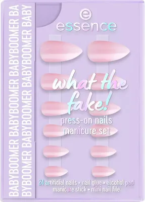 Produktbild von Essence - What the Fake! Press-On Nägel Maniküre-Set - 03 BABYBOOMER
