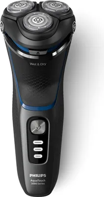 Produktbild von PHILIPS Series3000 S3344/13 Rasierer, Wet&Dry, 60 Min. Akkulaufzeit, 3 Schneidelemente, Schwarz