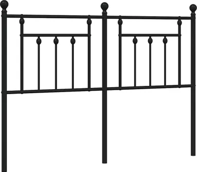 Obrázek produktu pro vidaXL Náhradní čelo postele, kovové, černé, 150 cm