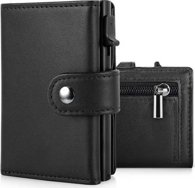 Produktbild von Geldbörse Geldbörse Herren mit RFID Schutz, Portmonee Portemonnaie Herren klein Slim Wallet mit Münzfach, 12 Karten Kreditkartenetui Geldbeutel