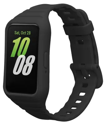 Produktbild von kwmobile Sportarmband kompatibel mit Samsung Galaxy Fit 3 - Armband TPU Silikon für Fitnesstracker - mit Schutz Bumper Schwarz
