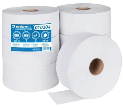 Obrázok produktu pre Toaletný papier Jumbo, 2vrstvový, recykl, 6 roliek