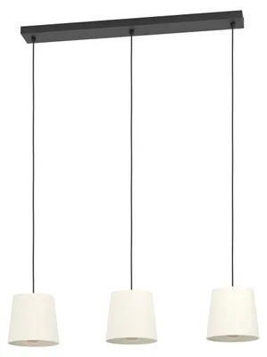Image de Lustre Eglo 901263 FEBRES 3x E27 60 W noir/blanc