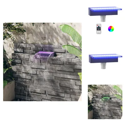 Produktbild von vidaXL Wasserfall-Element mit RGB LEDs Acryl 30 cm - Brunnen & Wasserfälle