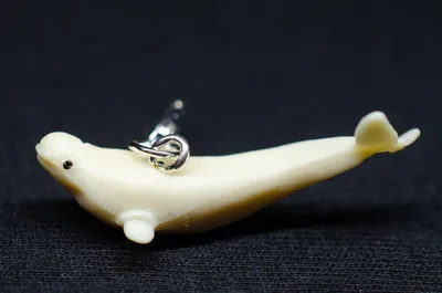 Produktbild von Belugawal Charm Miniblings Zipper Pull Anhänger Wal Weißwal Fisch Walfisch weiß