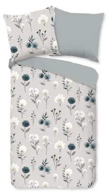 Produktbild von Good Morning Flanell-Bettwäsche-Garnitur Gioia   Farbe Grau Größe 200x200+2x80x80