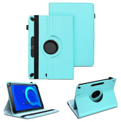 Produktbild von Schutzhülle für Alcatel 3T 10 Tablet Tasche Case Hülle Schutz Cover 360° DrehbarFarben:Türkis