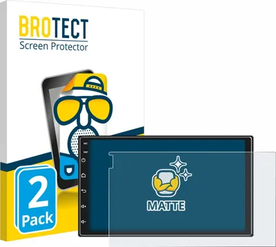 Produktbild von 2x BROTECT Schutzfolie für Ankeway Car Radio 7" Displayschutz Displayschutzfolie Folie Matt Entspiegelungsfolie