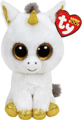 Zdjęcie produktu dla TY Glubschis - Jednorożec Pegaz, biały/złoty - Beanie Boos - 15 cm